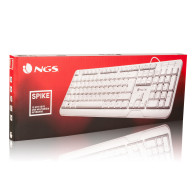 TECLADO NGS CABLE SPIKE BLANCO USB