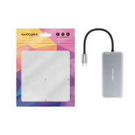 HUB USB-C 3xUSB-A+2xHDMI+RJ45+TF+SD+USB-C PD 100W NANOCABLE 10.16.1009