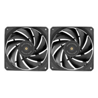 VENTILADOR 12X12 12CM MARS GAMING MFNCLX2 PACK DE 2U. NEGRO