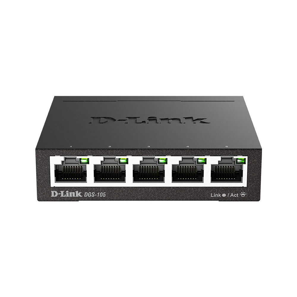 SWITCH D-LINK 5P DGS-105 E 10 100 1000 METAL SOHO