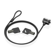 CABLE SEGURIDAD CERRADURA DE LLAVE PORTATIL 1.5M AISENS ASLK-D40K04-BK