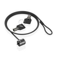 CABLE SEGURIDAD CERRADURA DE LLAVE PORTATIL 1.5M AISENS ASLK-D40K04-BK