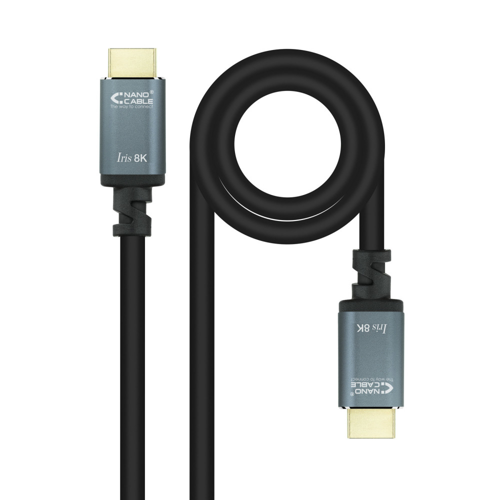 CABLE HDMI 2.1 IRIS 8K A M-A M NEGRO 5 M NANOCABLE 10.15.8005
