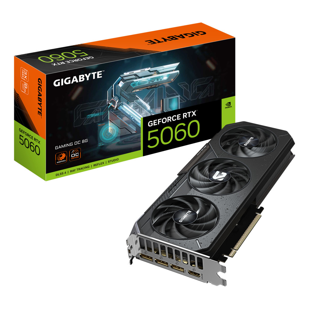 TARJETA GRAFICA GIGABYTE RTX5060 GAMING OC 8GB GDDR7