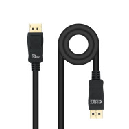 CABLE DISPLAYPORT V1.4 CERTIFICADO VESA DPM-DPM NEGRO 2.0M NANOCABLE 10.15.2502