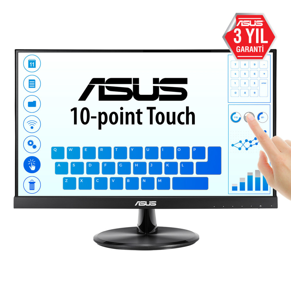MONITOR 21.5 ASUS TACTIL PROFESIONAL VT229H IPS FHD MM HDMI VGA NEGRO