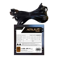 FUENTE ALIMENTACION ATX 750W UNYKA GAMING ATILIUS II 85% Eficiencia 120mm 212701