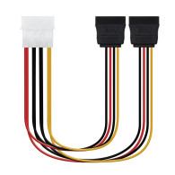 CABLE SATA ALIMENTACION 5.25 MOLEX 4PIN M-2XSATAH 30 CM NANOCABLE 10.19.0102