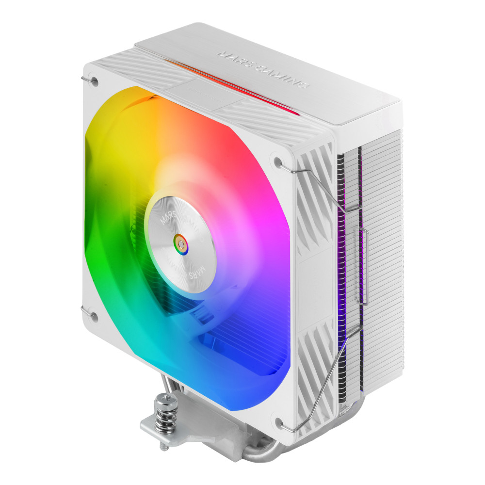 VENTILADOR CPU MARS GAMING MCPUX4ARGB BLANCO SOCKET 1200   1700   AM4   AM5