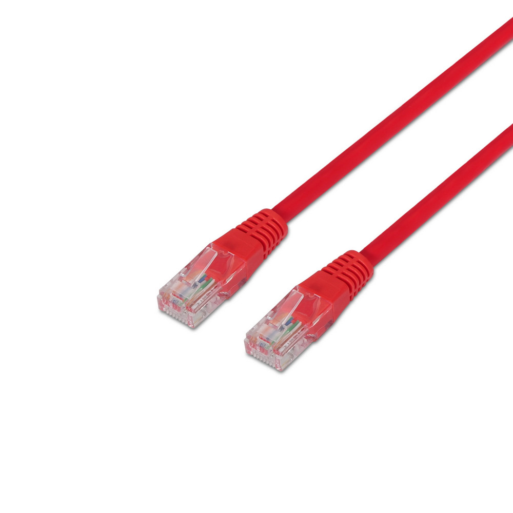 CABLE RED LATIGUILLO RJ45 CAT.5E UTP AWG24 ROJO 2.0M AISENS A133-0189