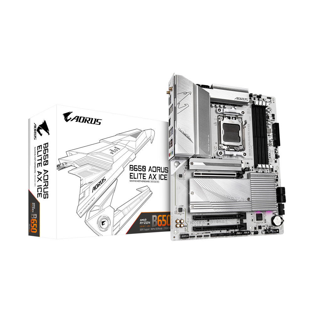 Placa Base Gigabyte B650 AORUS Elite AX ICE Socket AM5