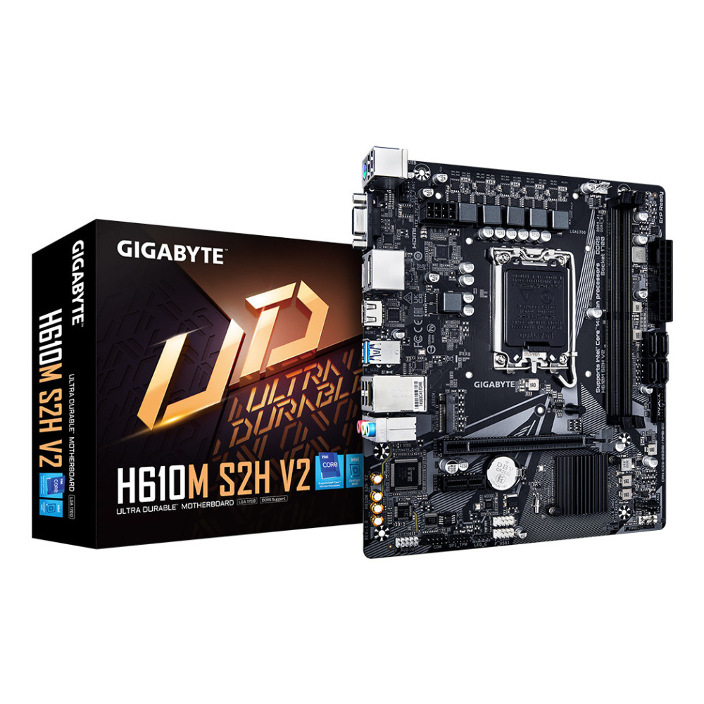 PB S1700 GIGABYTE H610M S2H V2 2DDR5 SATA PCIE HDMI VGA DP M2 MATX