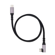 CABLE USB-C ACODADO M M 3.2 GEN2 100W 4K 60Hz 1 M NANOCABLE 10.01.4701