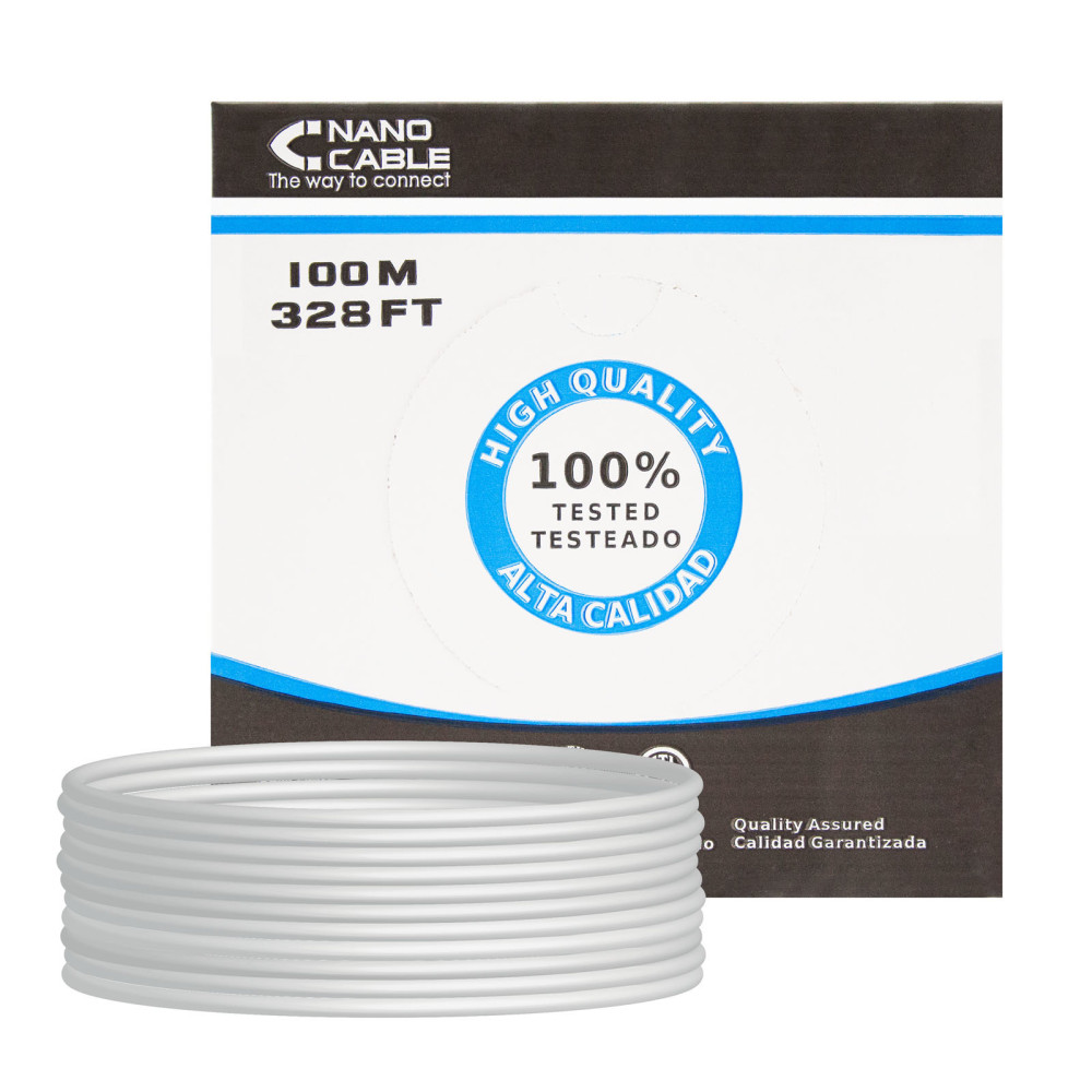 CABLE RED RJ45 CAT.5E UTP FLEXIBLE AWG24 100 M NANOCABLE 10.20.0302-FLEX
