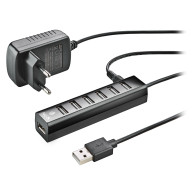 HUB USB NGS 7 PUERTOS USB 2.0 CON ADAPTADOR DE CORRIENTE IHUB7 TINY