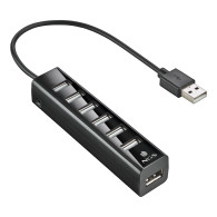 HUB USB NGS 7 PUERTOS USB 2.0 CON ADAPTADOR DE CORRIENTE IHUB7 TINY