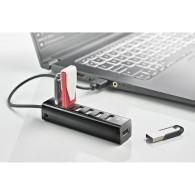 HUB USB NGS 7 PUERTOS USB 2.0 CON ADAPTADOR DE CORRIENTE IHUB7 TINY