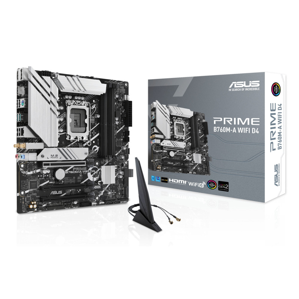 PLACA BASE ASUS B760M-A WIFI D4 M-ATX DDR4 HDMI + DP