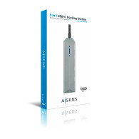 DOCK AISEN USB-C 5 EN 1 USB-C A 1xHDMI 1xRJ45 2xUSB 1xPD GRIS15CM ASUC-5P003-GR