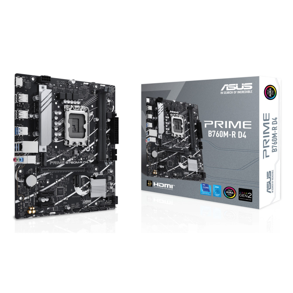 PLACA BASE ASUS PRIME B760M-R D4 DDR4 MICROATX 12ª 13ª 14ª GEN SOCKET 1700