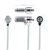 CABLE SEGURIDAD CON COMBINACION PARA PORTATILES 1.5M TOOQ TQCLKC0015