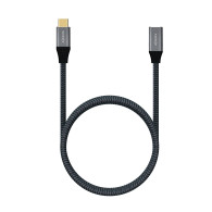 CABLE USB 3.2 GEN2x2 20GBPS 5A 100W USB-C M-USB-C H GRIS 1.0M AISENS A107-0635