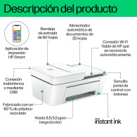 IMPRESORA HP DESKJET MULTIFUNCION 4220e LCD WIFI FAX MOVIL 588K4B(305)