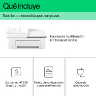 IMPRESORA HP DESKJET MULTIFUNCION 4220e LCD WIFI FAX MOVIL 588K4B(305)