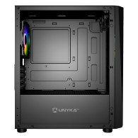 CAJA MICROATX UNYKA GAMING MINI GLAYZE BLACK VENTANA ARGB(SIN FUENTE)UK113021