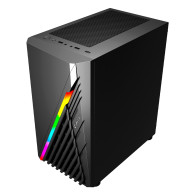 CAJA MICROATX UNYKA GAMING MINI GLAYZE BLACK VENTANA ARGB(SIN FUENTE)UK113021