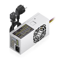 FUENTE ALIMENTACION TFX 500W CABLE ALIMENTACION OEM PLATA AISENS ASPC-500TFX-PSE