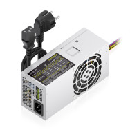 FUENTE ALIMENTACION TFX 500W CABLE ALIMENTACION OEM PLATA AISENS ASPC-500TFX-PSE