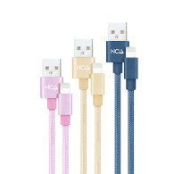 CABLES LIGHTNING A USB A M RO-DO-AZ MALLADO 1M NANOCABLE 10.10.0401-CO2