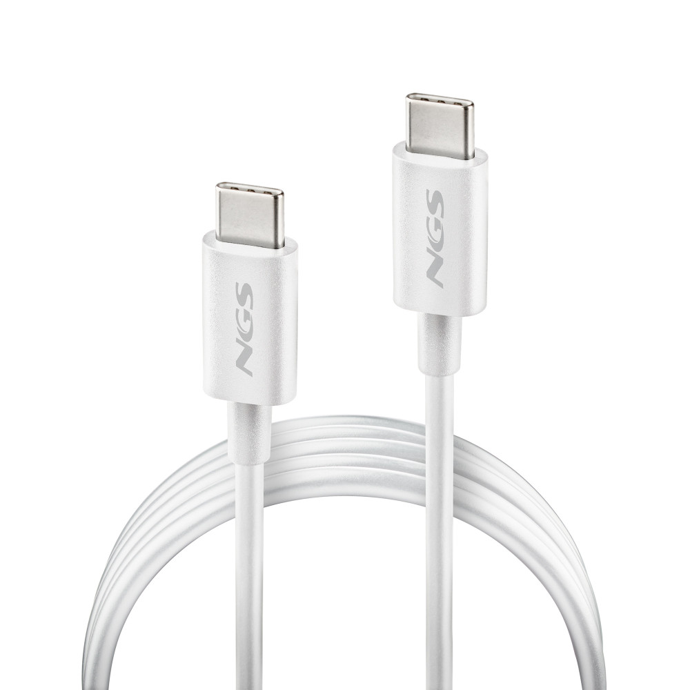 CABLE NGS CARGA RAPIDA DE USB C A USB C DE 1 M DE LONGITUD 60W WHITE