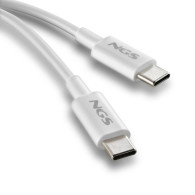 CABLE NGS CARGA RAPIDA DE USB C A USB C DE 1 M DE LONGITUD 60W WHITE
