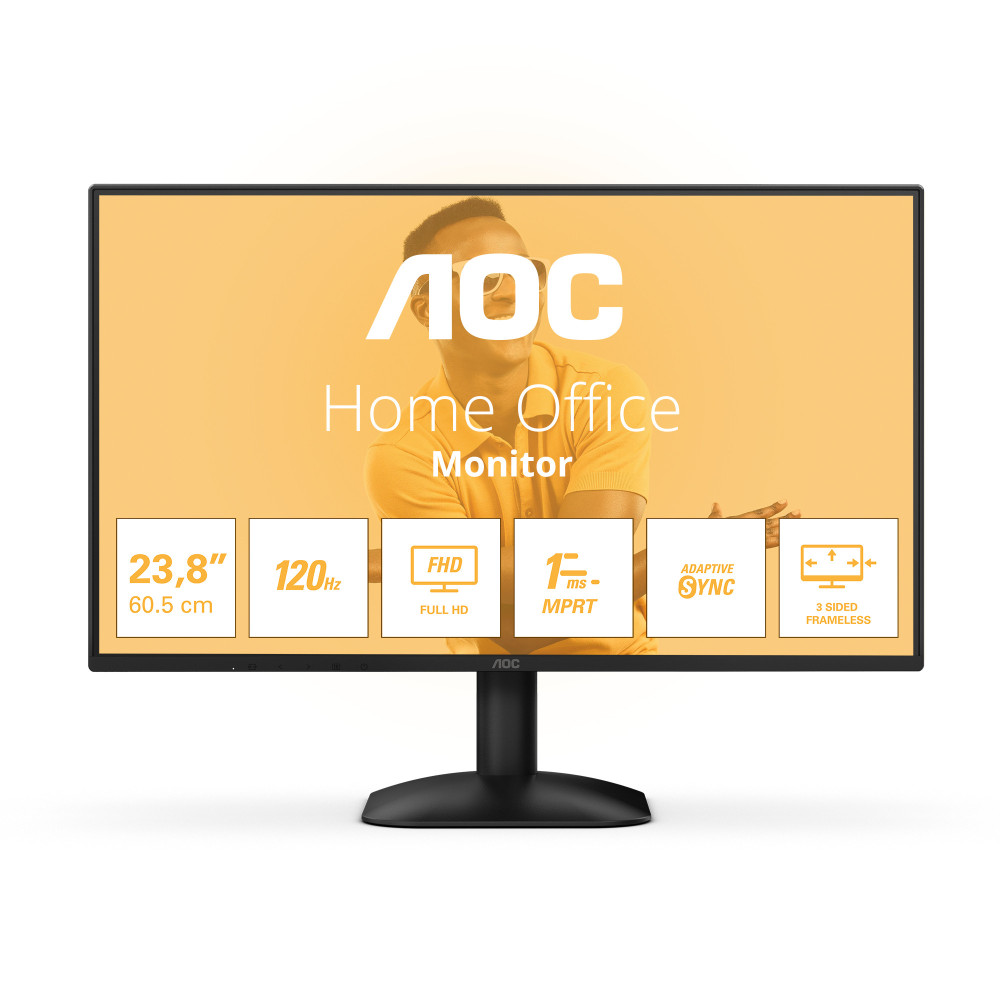 MONITOR 23.8" AOC 24B31H FULLHD LED IPS 120HZ 1MS NEGRO
