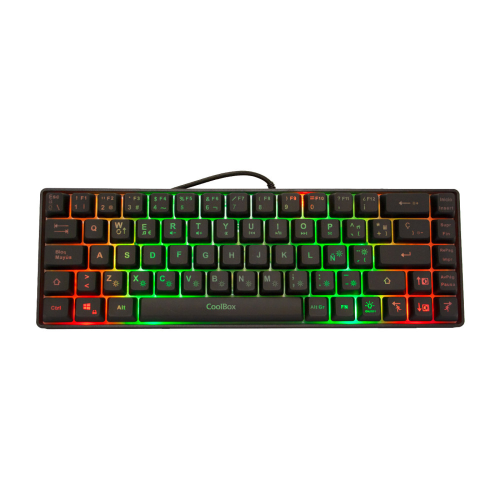 TECLADO COOLBOX USB GAMING COMPACTO 65% LED REGB TM065 RGB DG-TEC65-RGB
