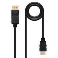 CABLE CONVERSOR DP A HDMI DPM - HDMI M NEGRO 1.5 M NANOCABLE 10.15.4301-L150