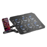 SOPORTE REFRIGERANTE MARS GAMING MNBC23 PARA PORTATILES HASTA 16" NEGRO