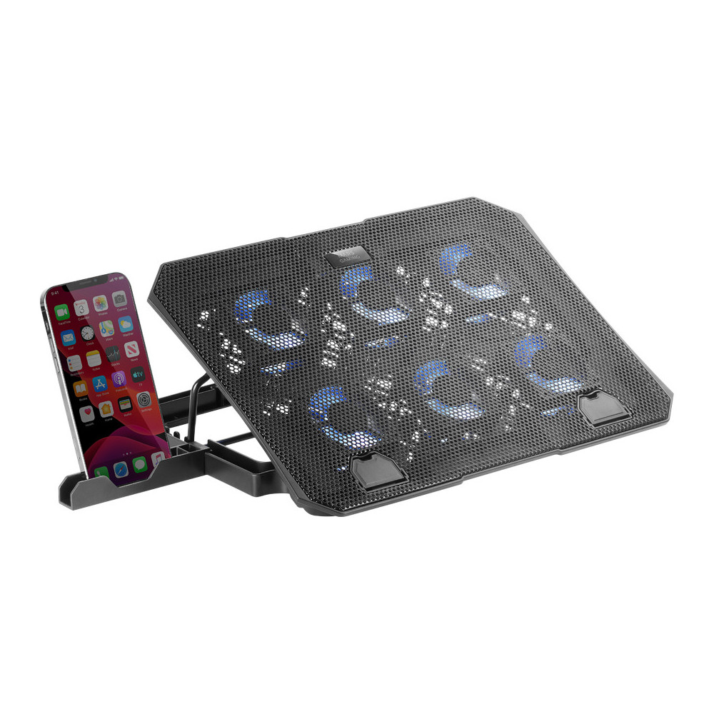 SOPORTE REFRIGERANTE MARS GAMING MNBC23 PARA PORTATILES HASTA 16" NEGRO