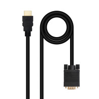 CABLE CONVERSOR HDMI A VGA HDMI M-VGA M NEGRO 1.8 NANOCABLE 10.15.4348