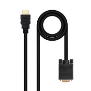 CABLE CONVERSOR HDMI A VGA HDMI M-VGA M NEGRO 1.8 NANOCABLE 10.15.4348