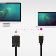 CABLE CONVERSOR HDMI A VGA HDMI M-VGA M NEGRO 1.8 NANOCABLE 10.15.4348
