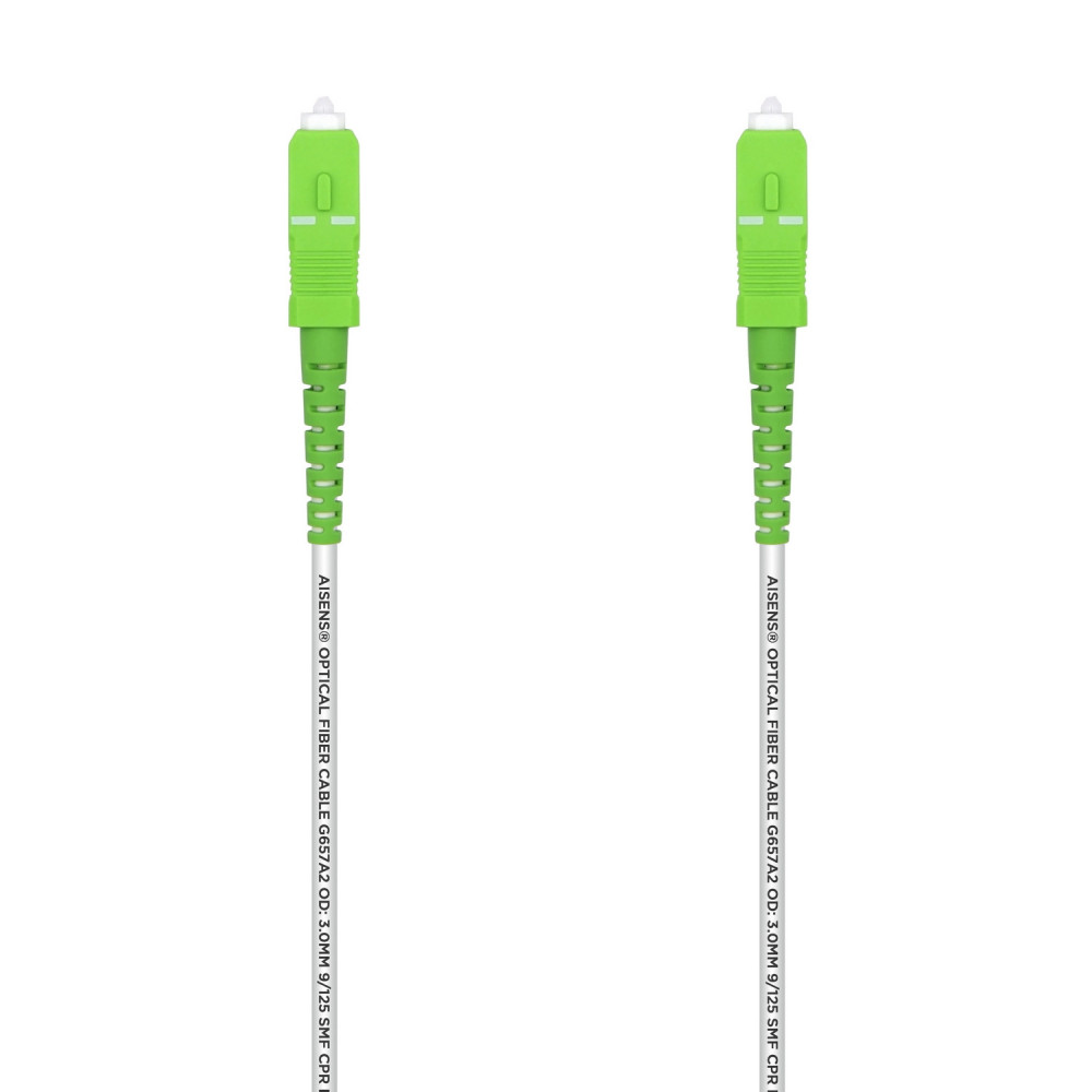 CABLE FIBRA OPTICA G657A2 9-125 SX DCA LSZH SC-APC BLANCO 7.0M AISENS A152-0497