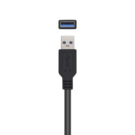 CABLE USB 3.0 PROLONGADOR CON AMPLIFICADOR TIPO AM-AH NEGRO 5.0M AISENS A105-0525