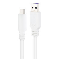 CABLE USB 2.0 3A TIPO USB-CM-AM BLANCO 1M NANOCABLE 10.01.2101-W