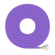 CABLE RJ45 LSZH CAT.6 UTP RIGID AWG23 CCA ALEACION VIOLETA 305M AISENS A135-0748