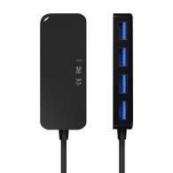 HUB USB 3.1 USB-C USB-CM-4xTIPO AH NEGRO 60CM AISENS A109-0716