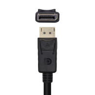 CABLE DISPLAYPORT V1.2 4K 60HZ DPM-DPM NEGRO 1.0M AISENS A124-0455