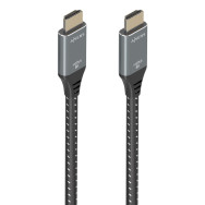 CABLE HDMI V2.1 ALTA VELOCIDAD 8K60HZ AM-AM GRIS-NEGRO 10M AISENS A150-0878